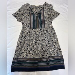 Miami Navy and White Paisley Blouse